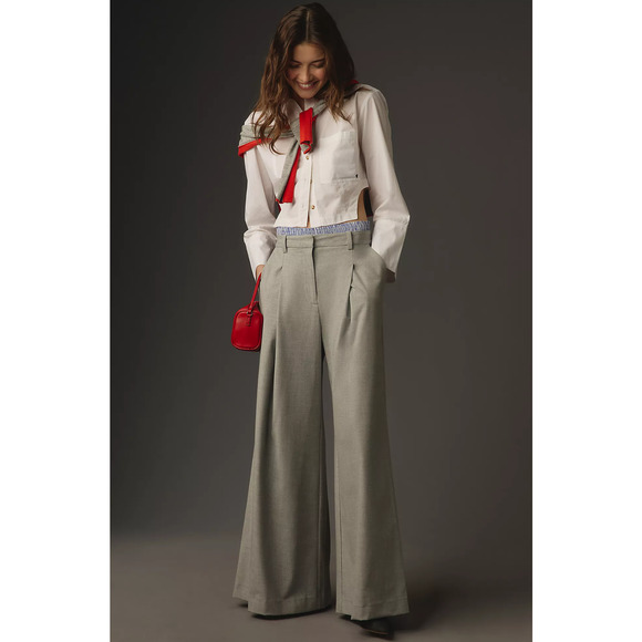 NWT Maeve Boxer Pleated Trousers - Small - Picture 1 of 5